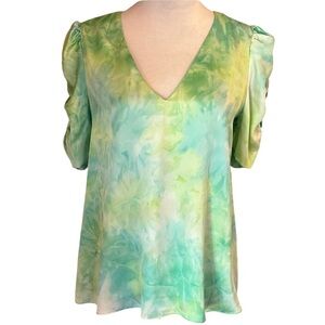 Adrienne Green Tie-Dye Blouse